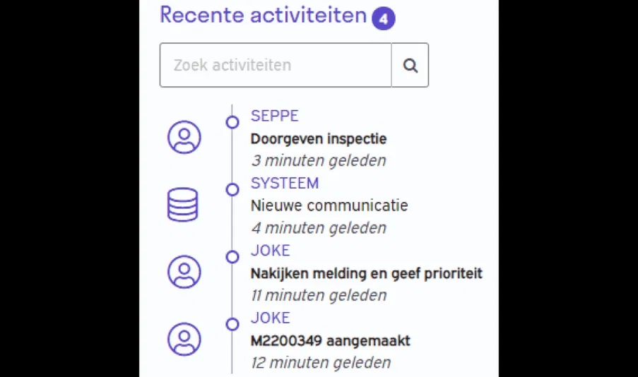 Traceer activiteit Anchr's Adaptive case management